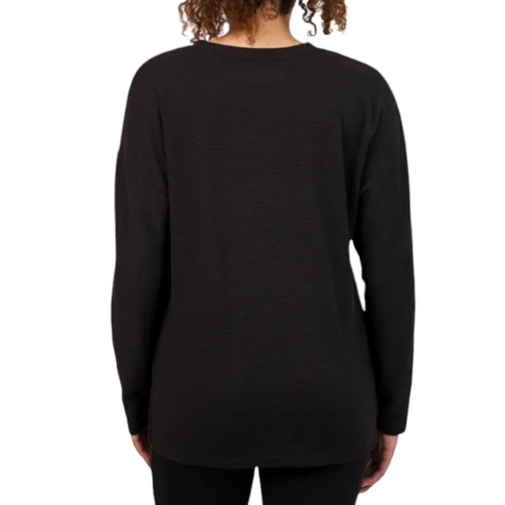 🍀 NEW Ellen Tracy Ottoman Ribbed Top | Black - Picture 2 of 6